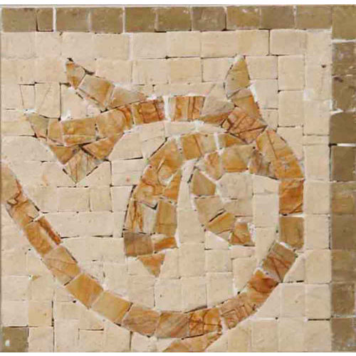 Nico Mozaics 4" x 4" Athena Honed Limestone Corner in Veined Beige