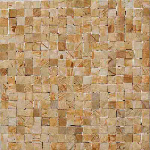 Nico Mozaics 8" x 8" Monochromic Honed Limestone Tile in Veined Beige
