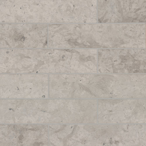 Suave 4" x 16" Smooth Finish Limestone Tile in Chinchilla