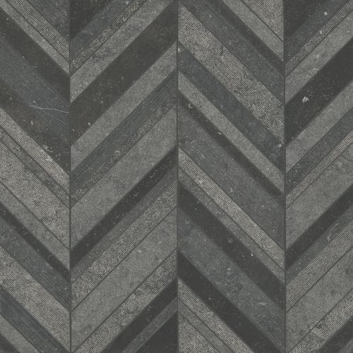 Suave Due 14 1/4" x 28" Freccia Textured Limestone Mosaic in Pecora Nera