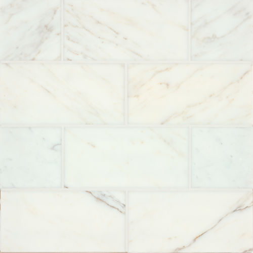 Vanity 6" x 12" Honed Marble Tile in Calacatta Gold