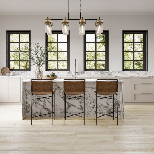 Magnifica Encore 60" x 126" - 12mm Polished Porcelain Slab in Arabescato Grey alt image