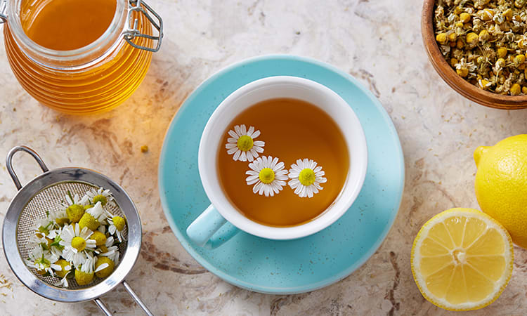 Chamomile Tea with Honey and Lemon