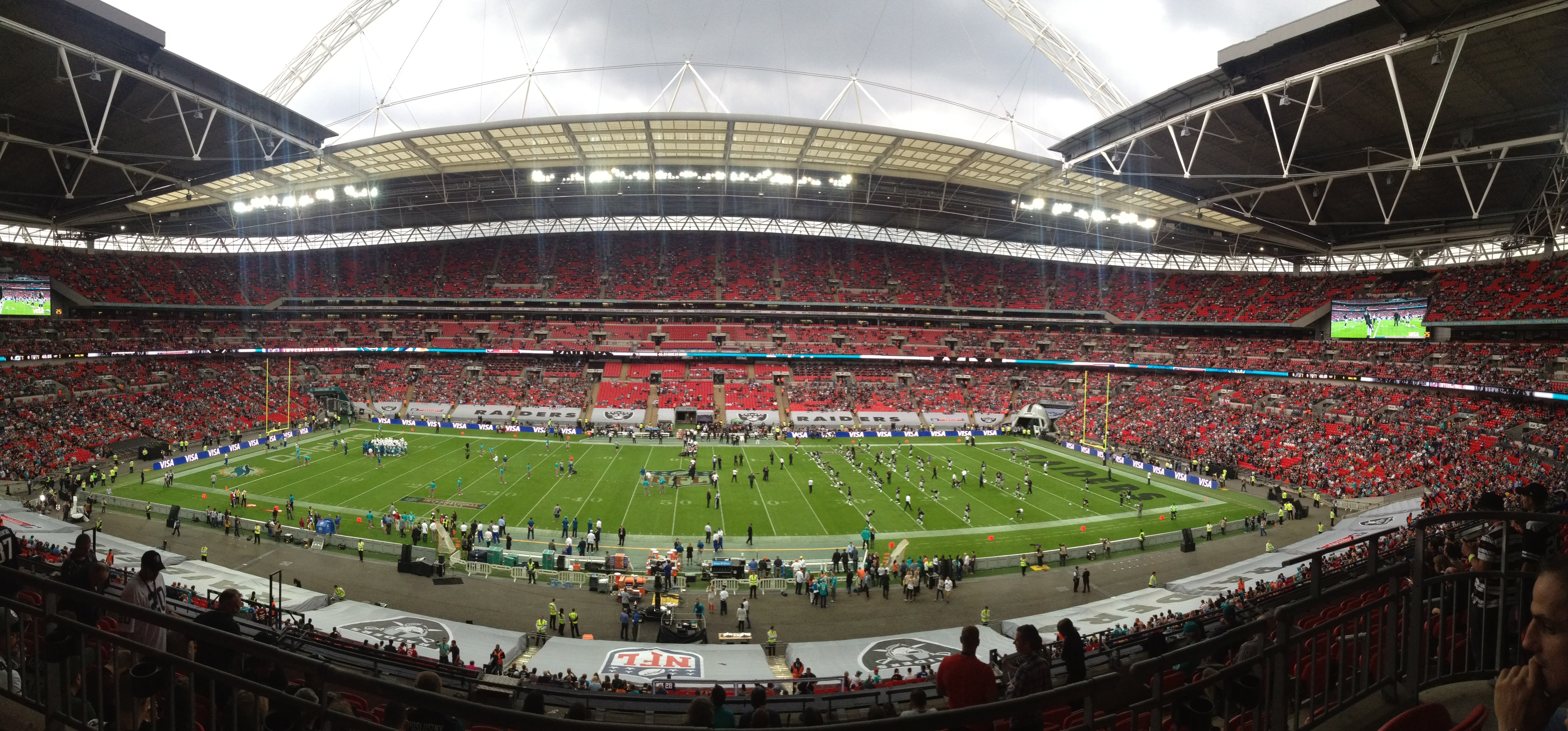 NFL London seat view from the halfway line