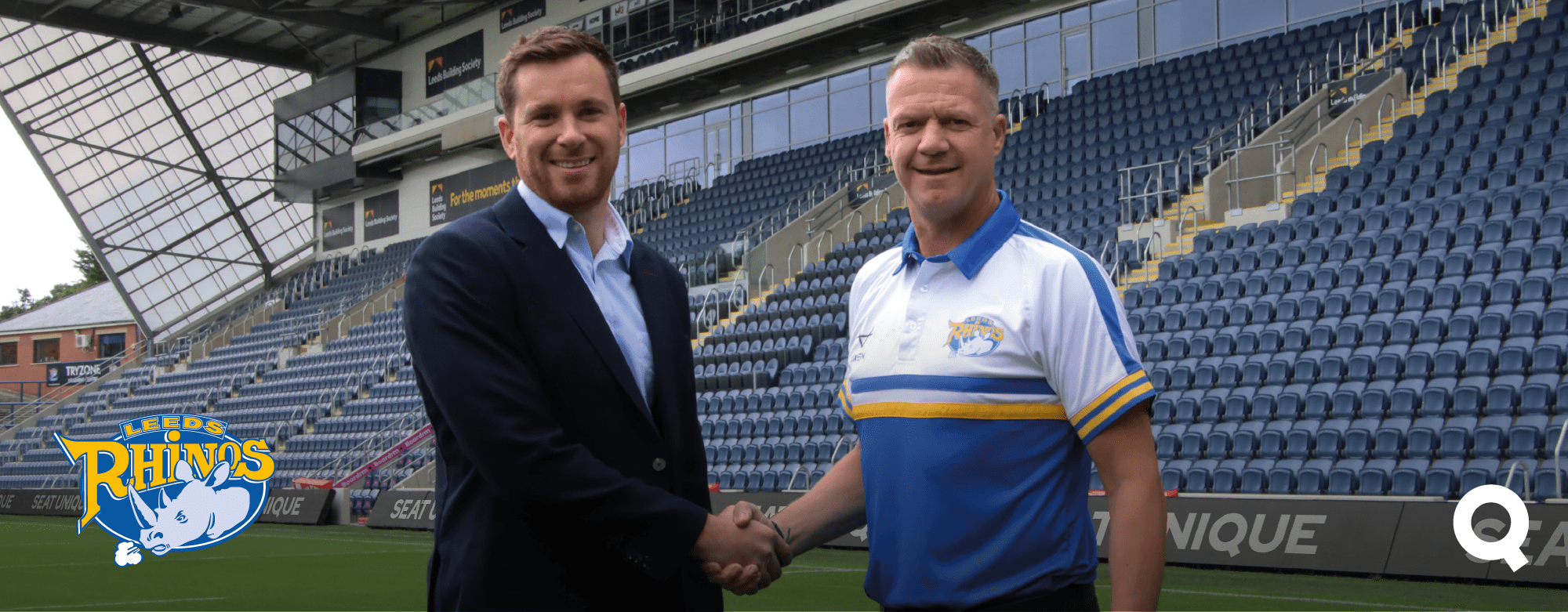 Jack Butler, Head of Partnerships at Seat Unique, and Rob Oats, Commercial Director at Leeds Rhinos