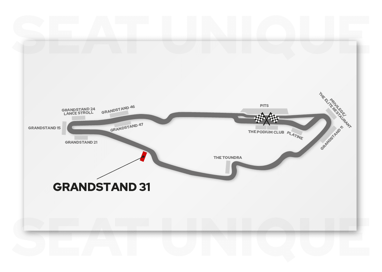 Seating map for Grandstand 31
