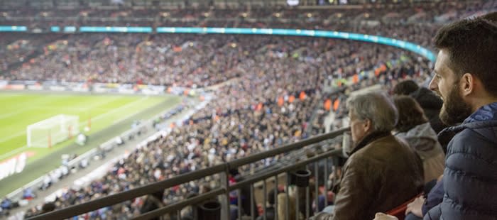 Crowd at football match in London