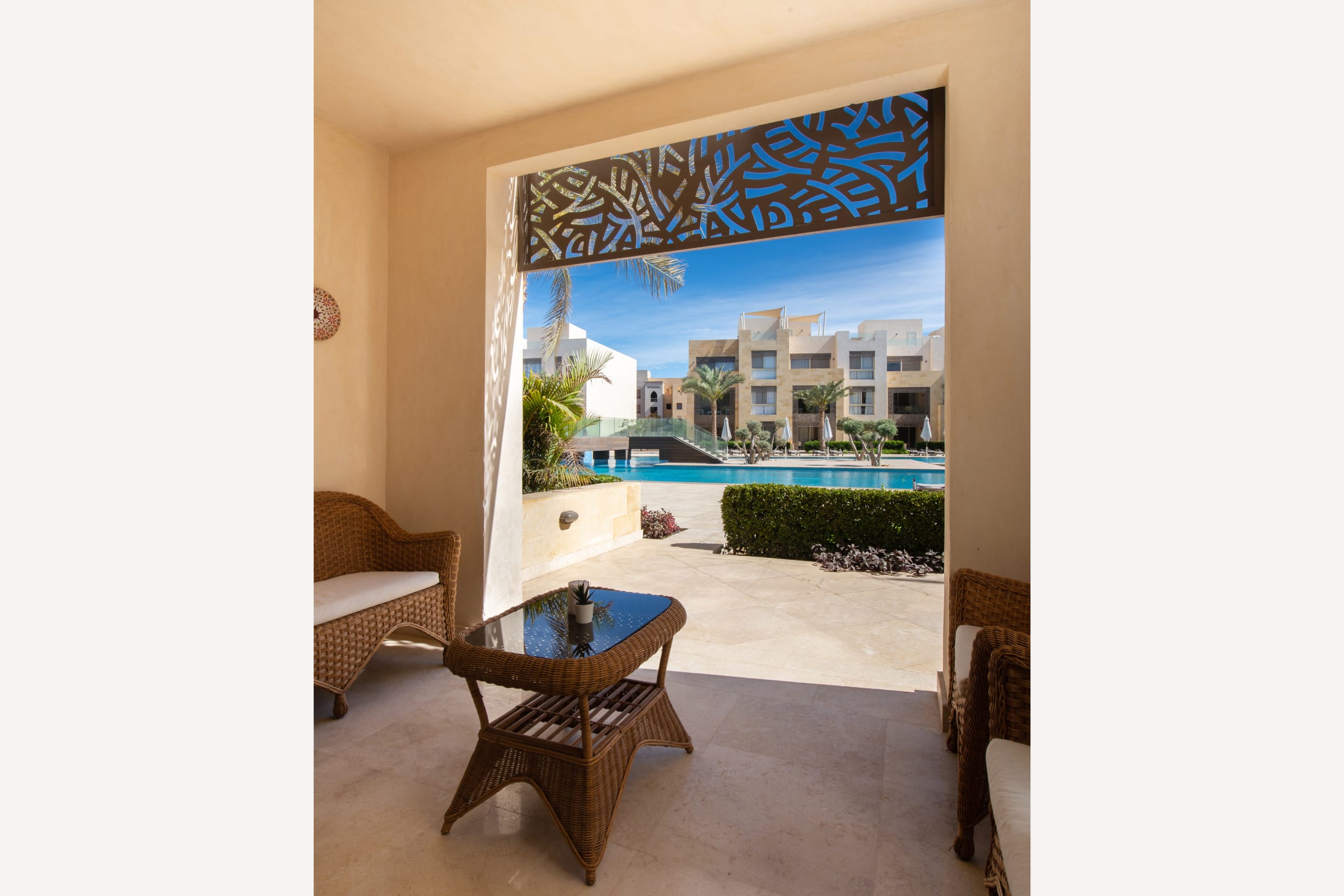 Jazzy 1BDR w/ Outdoor Pool View Terrace| Free Pool & Beach Access — Apartment in Mangroovy Residence- El Gouna, El Gouna, Egypt — photo 28