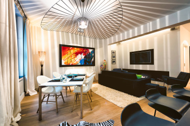 Living Area with Fully-Equipped Kitchen