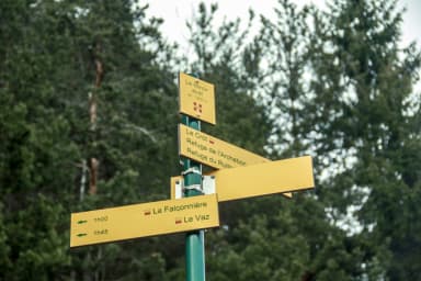 Direction des randonnées depuis le village