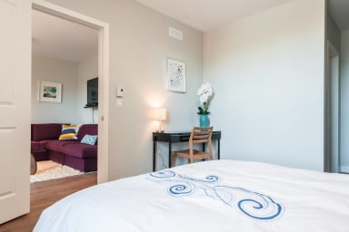 Bedroom 3 with desk and huge walk-in.