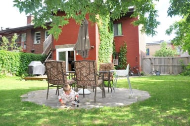 This is heaven: a huge backyard surrounded by mature trees, ideal for...