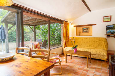 lou petarel, living area and terrace