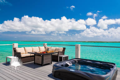 Outdoor lounging deck & private pool.