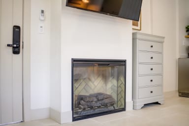 a flat-screen smart TV with streaming