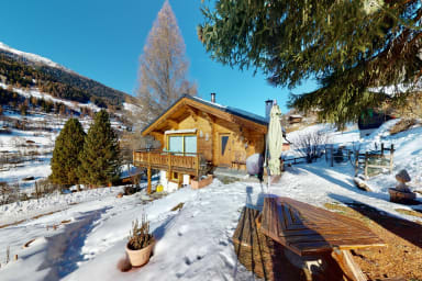 In the heart of Val d'Anniviers, chalet for 6 people, 10min from Grimentz