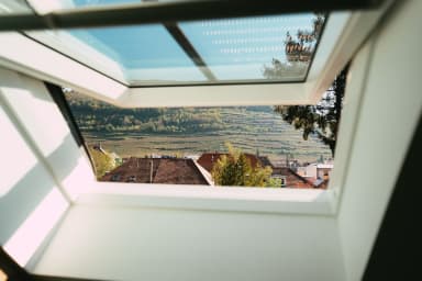 Vue depuis la salle de bain ...