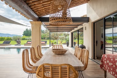 Villa to rent with views of the Luberon and heated swimming pool