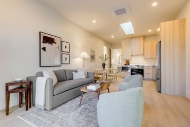 Enjoy cozy evenings in this inviting living space.