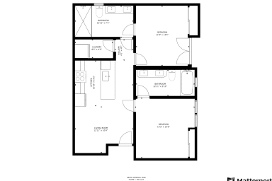 Apartment Floorplan - 822 Square Feet