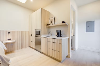 Kitchenette with Nespresso Coffee Machine and Mini Fridge - No Stove