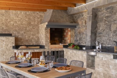 barbecue and dining area