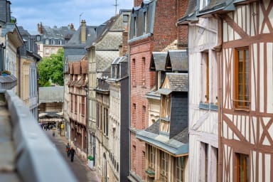 Vue sur les clochers de Rouen