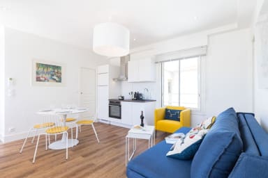 Living room with open Kitchen
