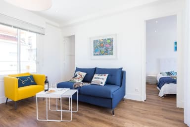 Living room with sofa bed