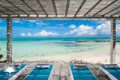 Beachfront lounging area.