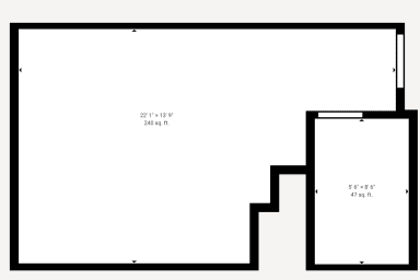 Studio floorplan 337 square feet for total