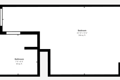 Studio floorplan 246 sq ft for total