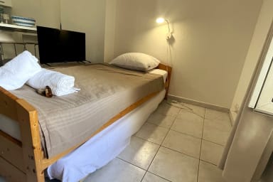 1 lit simple, le second lit dans le tiroir du dessous