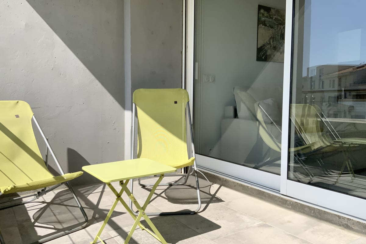 Appartement   Rêve bleu appartement vue mer B203 dans résidence avec accès plage privé