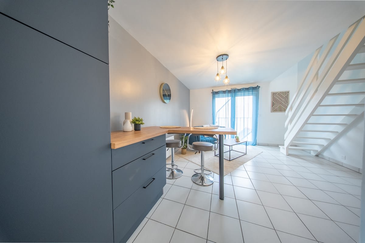 Immobilier T2 moderne et chaleureux en centre-ville  
