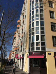 immeuble angle façade rue de la villette et avenue Georges pompidou