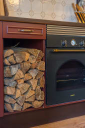 Wood storage for the oven