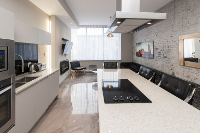 Living area - kitchen + living room