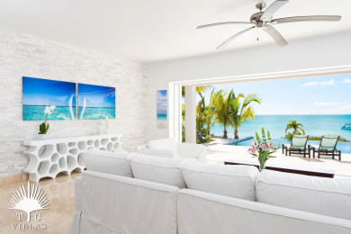 Ample living room with 65
