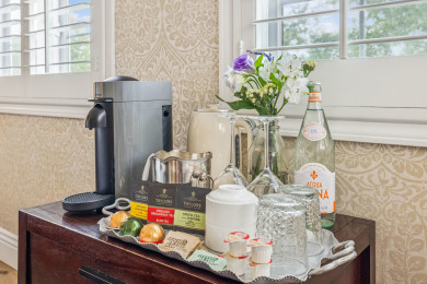 Enjoy barista-style coffee with our provided Nespresso Vertuo and pods.