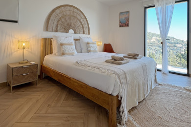 Chambre 4 lits Queen size et vue mer