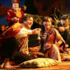 Jo Stone-Fewings (Leontes) and Tara Fitzgerald (Hermione)