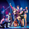 Aaron sidwell as Jack (kneeling), Mark Pearce as Wild thing (bearded) and Matthew Wycliffe as Jude (with guitar)