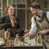 Lucy Black as Melaniya and Geoffrey Streatfeild as Protasov