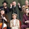 Back: Con O'Neill as Louis, John Gordon Sinclair as Professor Marcus and Simon Day as Major Courtney. Front: Chris McCalphy as One-Round, Angela Thorne as Mrs Wilberforce and Ralf Little as Harry Robinson