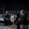 Clive Moore as Pierre Curie, Cathy Tyson as Marie Curie and Stephen Cavanagh as journalist M Terbougie