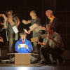 Joshua Jenkins (Christopher) and the cast of The Curious Incident of the Dog in the Night-Time