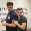 Kristian Phillips as Lennie and William Rodell as George in rehearsals for Of Mice and Men