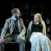 Ralph Fiennes (Halvard Solness) and Sarah Snook (Hilde Wangel)