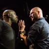 Andrew French (Agamemnon) and Nigel Barrett (Menelaus) in Agamemnon